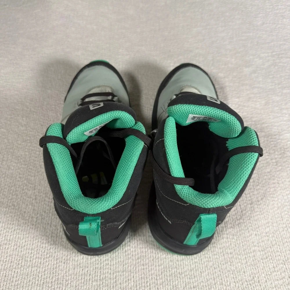 Salomon Outward CSWP Hiking Boots‎ 4 Grey Green Waterproof Kids 412848